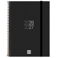 FINOCAM AGENDA ESPIR PARA ESTUDIANTES ESPIRAL E10-155X212MM SVH NEGRO CURSO 2026-2027