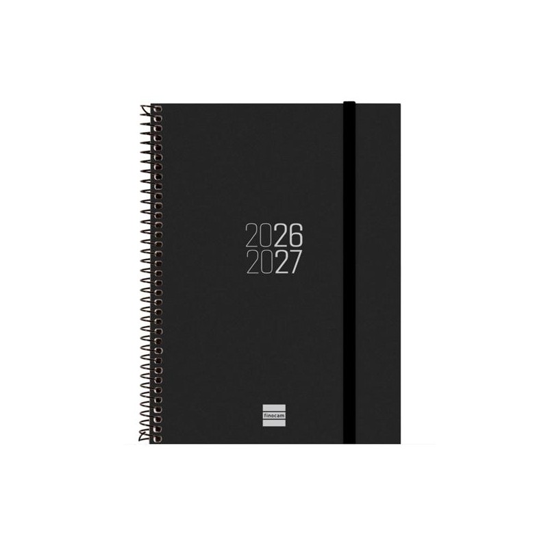 FINOCAM AGENDA ESPIR PARA ESTUDIANTES ESPIRAL E10-155X212MM SVH NEGRO CURSO 2026-2027