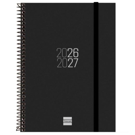 FINOCAM AGENDA ESPIR PARA ESTUDIANTES ESPIRAL E10-155X212MM SVH NEGRO CURSO 2026-2027