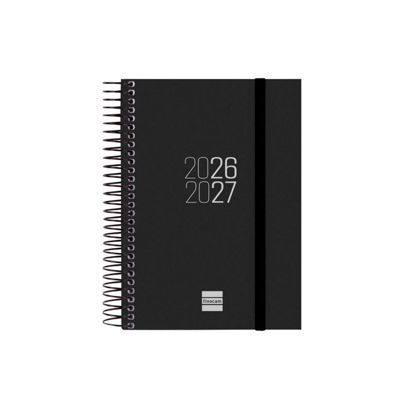 FINOCAM AGENDA ESPIR PARA ESTUDIANTES ESPIRAL E8-120X171MM 1DP NEGRO CURSO 2026-2027