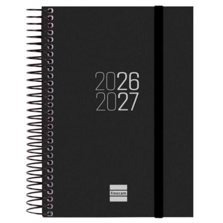 FINOCAM AGENDA ESPIR PARA ESTUDIANTES ESPIRAL E8-120X171MM 1DP NEGRO CURSO 2026-2027
