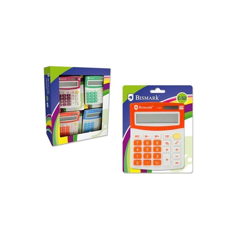 BISMARK CALCULADORA 8 DIGITOS COLORES SURTIDOS