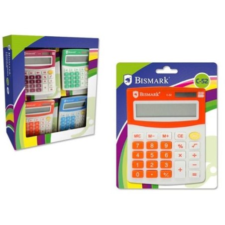 BISMARK CALCULADORA 8 DIGITOS COLORES SURTIDOS