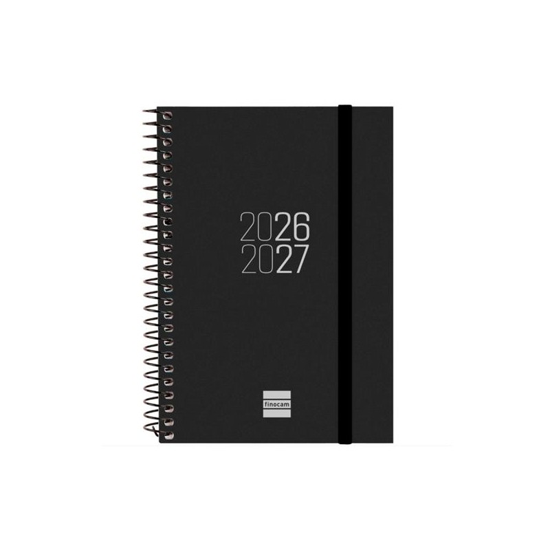 FINOCAM AGENDA ESPIR PARA ESTUDIANTES ESPIRAL E8-120X171MM SVH NEGRO CURSO 2026-2027