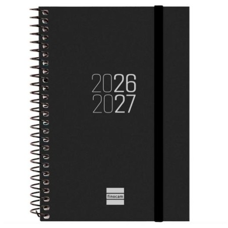 FINOCAM AGENDA ESPIR PARA ESTUDIANTES ESPIRAL E8-120X171MM SVH NEGRO CURSO 2026-2027