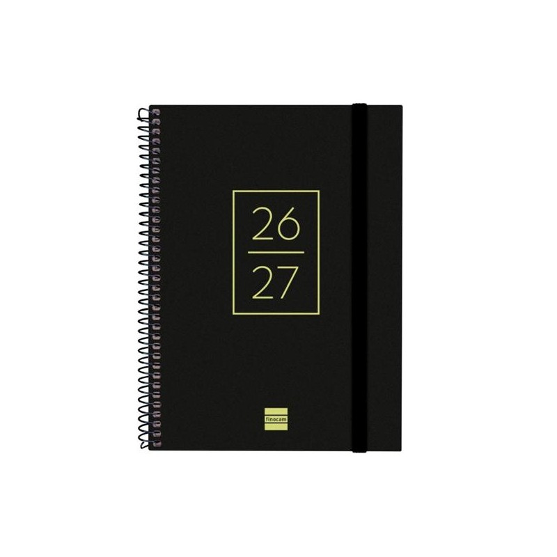 FINOCAM AGENDA SECUNDARIA PARA ESTUDIANTES ESPIRAL 4º-155X212MM SVH NEGRO CURSO 2026-2027