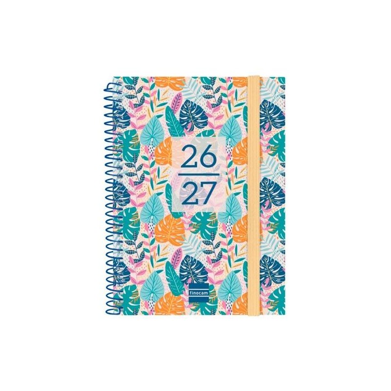 FINOCAM AGENDA SECUNDARIA PARA ESTUDIANTES ESPIRAL 8º-120X164MM SVH TROPICAL CURSO 2026-2027