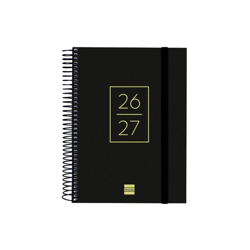 FINOCAM AGENDA SECUNDARIA PARA ESTUDIANTES ESPIRAL 4º-155X212MM 1DP NEGRO CURSO 2026-2027
