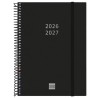 FINOCAM AGENDA ESPIRAL 18M E10-155X212MM SVH TAPAS PP NEGRO 2026-2027