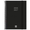 FINOCAM AGENDA ESPIRAL 18M E10-155X212MM 2DP TAPAS PP NEGRO 2026-2027