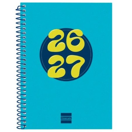 FINOCAM AGENDA COOL PARA ESTUDIANTES ESPIRAL 8º-120X164MM SVH AZUL CURSO 2026-2027