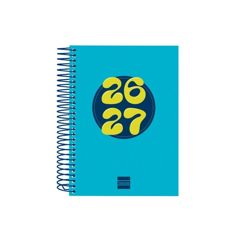FINOCAM AGENDA COOL PARA ESTUDIANTES ESPIRAL 8º-120X164MM 1DP AZUL CURSO 2026-2027