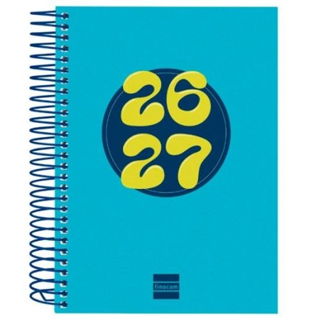 FINOCAM AGENDA COOL PARA ESTUDIANTES ESPIRAL 8º-120X164MM 1DP AZUL CURSO 2026-2027