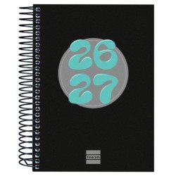 FINOCAM AGENDA COOL PARA ESTUDIANTES ESPIRAL 8º-120X164MM 1DP NEGRO CURSO 2026-2027