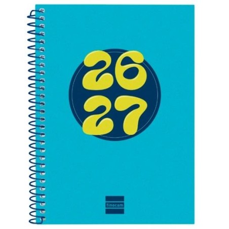FINOCAM AGENDA COOL PARA ESTUDIANTES ESPIRAL 4º-155X212MM SVH AZUL CURSO 2026-2027