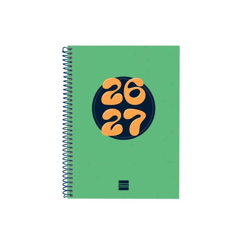 FINOCAM AGENDA COOL PARA ESTUDIANTES ESPIRAL 4º-155X212MM SVH VERDE CURSO 2026-2027