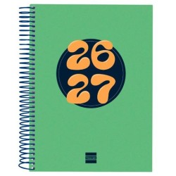 FINOCAM AGENDA COOL PARA ESTUDIANTES ESPIRAL 4º-155X212MM 1DP VERDE CURSO 2026-2027