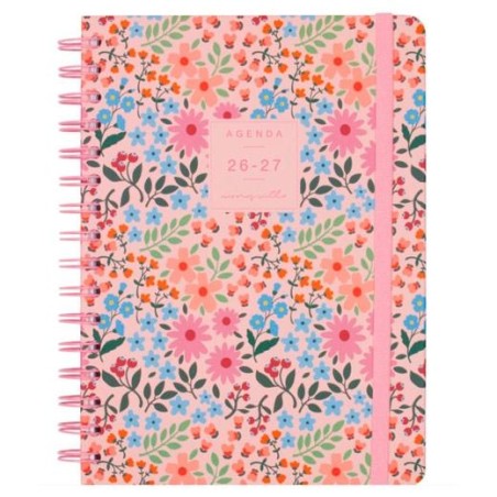 FINOCAM AGENDA MONIQUILLA ESPIRAL E10-155X212MM SVH ROSA CURSO 2026-2027