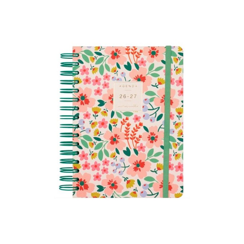 FINOCAM AGENDA MONIQUILLA ESPIRAL E10-155X212MM 1DP VERDE CURSO 2026-2027