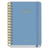 DOHE AGENDA ESCOLAR PREMIUM A5 ESPIRAL DOBLE SV CARTÓN FORRADO AZUL 2026-2027