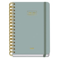 DOHE AGENDA ESCOLAR PREMIUM A5 ESPIRAL DOBLE SV CARTÓN FORRADO VERDE 2026-2027