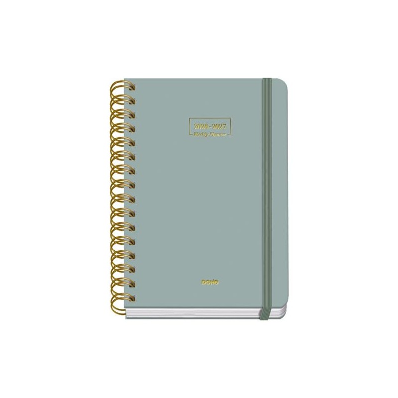 DOHE AGENDA ESCOLAR PREMIUM A5 ESPIRAL DOBLE DP CARTÓN FORRADO VERDE 2026-2027