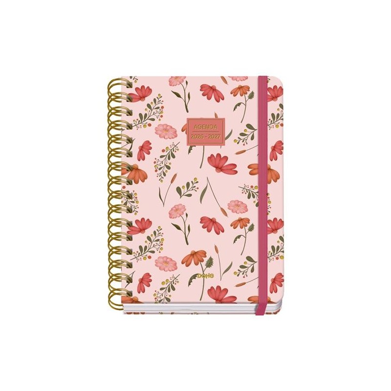 DOHE AGENDA ESCOLAR PREMIUM A5 ESPIRAL DOBLE SV CARTÓN FORRADO MOD. BELLE 2026-2027