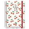 DOHE AGENDA ESCOLAR PRIME A5 ESPIRAL SV CARTÓN FORRADO MOD. CEREZAS 2026-2027