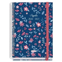 DOHE AGENDA ESCOLAR PRIME A5 ESPIRAL SV CARTÓN FORRADO MOD. LOVELY 2026-2027