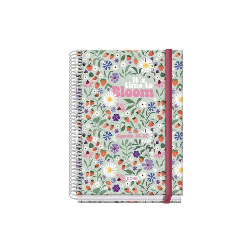 DOHE AGENDA ESCOLAR PRIME A5 ESPIRAL SV CARTÓN FORRADO MOD. BLOOM 2026-2027