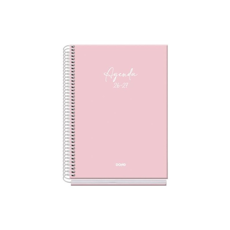 DOHE AGENDA ESCOLAR BASIC SERENITY A5 ESPIRAL DP CARTÓN FORRADO ROSA 2026-2027