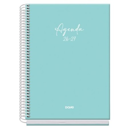 DOHE AGENDA ESCOLAR BASIC SERENITY A5 ESPIRAL DP CARTÓN FORRADO VERDE 2026-2027