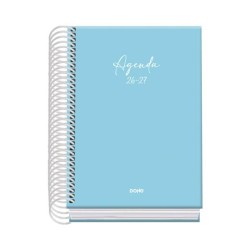 DOHE AGENDA ESCOLAR BASIC SERENITY A6 ESPIRAL DP CARTÓN FORRADO AZUL 2026-2027