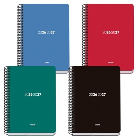 DOHE AGENDA ESCOLAR BASIC ELEMENT A5 ESPIRAL SV POLIPROPILENO COLORES SURTIDOS 2026-2027