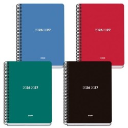 DOHE AGENDA ESCOLAR BASIC ELEMENT A5 ESPIRAL DP POLIPROPILENO COLORES SURTIDOS 2026-2027