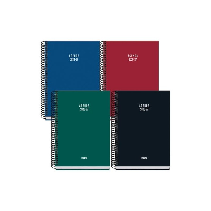 DOHE AGENDA ESCOLAR BASIC COLOUR VIBES A5 ESPIRAL DP CARTÓN FORRADO COLORES SURTIDOS 2026-2027