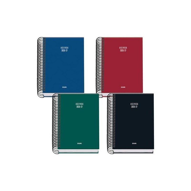 DOHE AGENDA ESCOLAR BASIC COLOUR VIBES A6 ESPIRAL DP CARTÓN FORRADO COLORES SURTIDOS 2026-2027