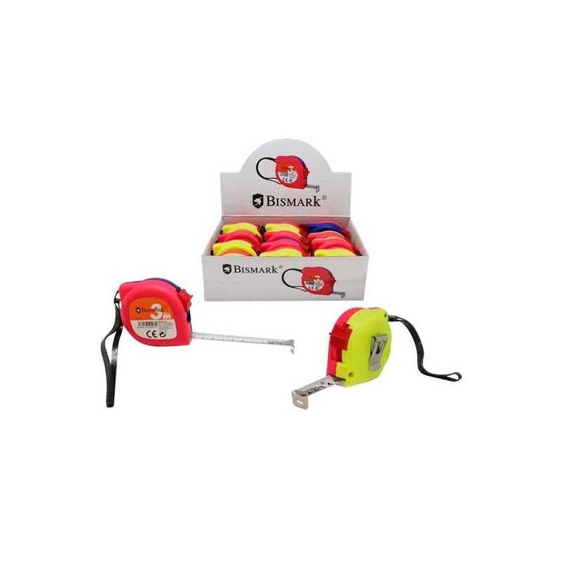 BISMARK FLEXOMETRO CON FRENO 3 METROS COLORES SURTIDOS