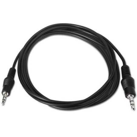 AISENS CABLE AUDIO ESTÉREO JACK 3.5/M - JACK 3.5/M NEGRO 1,5M