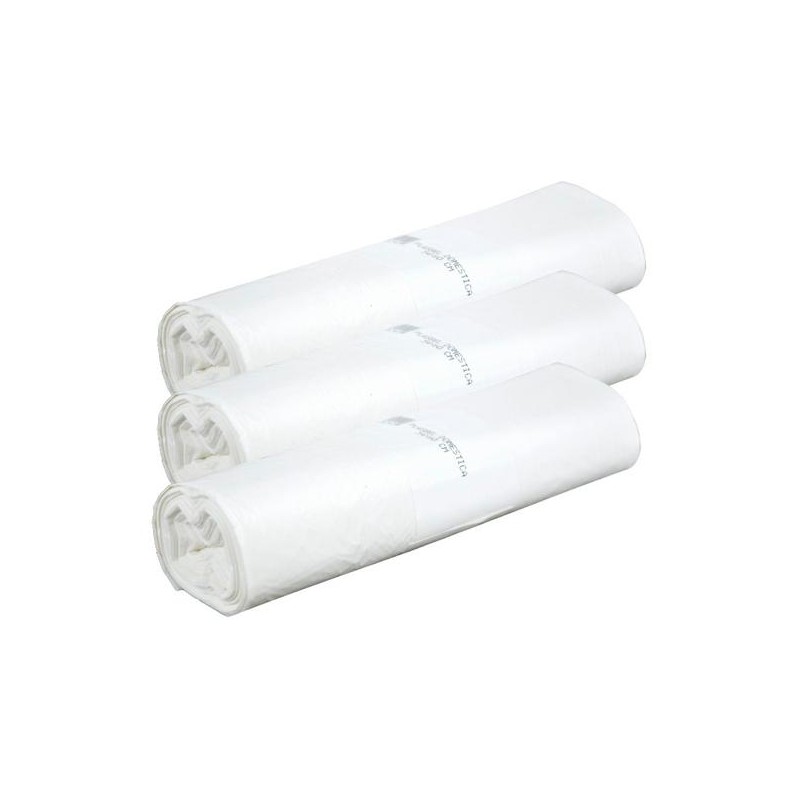 BOLSA DE BASURA DOMESTICA BELSACK G55 30L 54X60 BLANCA -ROLLO 20U-