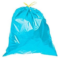 BOLSA DE BASURA AUTOCIERRE G80 30L 55X60 ELIO AZUL -ROLLO 15UD-