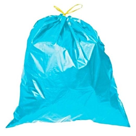 BOLSA DE BASURA AUTOCIERRE G80 30L 55X60 ELIO AZUL -ROLLO 15UD-