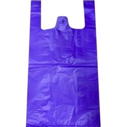 BOLSA DE ASA ANÓNIMA 42X53CM 50 MICRAS 70% RECICLADO VIOLETA PAQUETE 1KG
