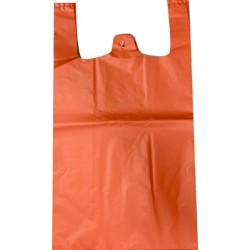 BOLSA DE ASA ANÓNIMA 42X53CM 50 MICRAS 70% RECICLADO NARANJA PAQUETE 1KG