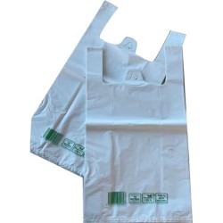 BOLSA DE CAMISETA 42X53CM 50 MICRAS 70% RECICLADO PAQUETE 1KG