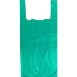 BOLSA DE ASA ANÓNIMA 42X53CM 50 MICRAS 70% RECICLADO VERDE PAQUETE 1KG