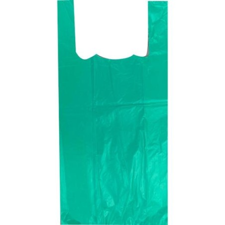 BOLSA DE ASA ANÓNIMA 42X53CM 50 MICRAS 70% RECICLADO VERDE PAQUETE 1KG