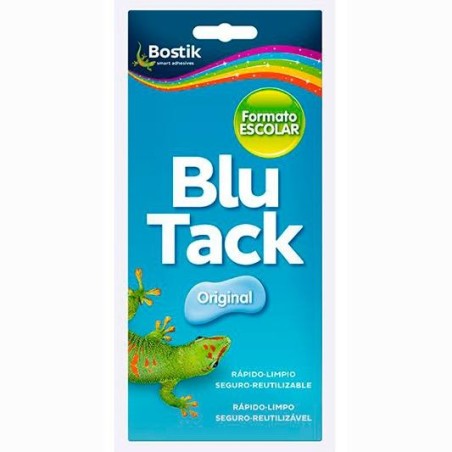 BOSTIK MASILLA ADHESIVA REUTILIZABLE BLU TACK ORIGINAL FORMATO ESCOLAR 90GR AZUL