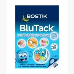 BOSTIK MASILLA ADHESIVA REUTILIZABLE BLU TACK ORIGINAL 45GR AZUL