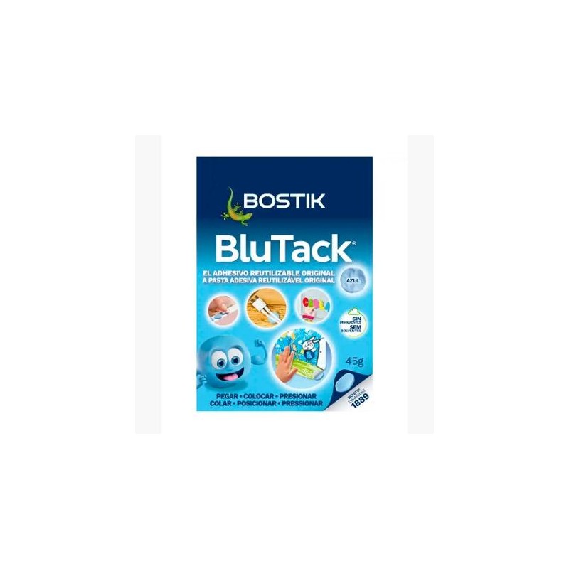 BOSTIK MASILLA ADHESIVA REUTILIZABLE BLU TACK ORIGINAL 45GR AZUL